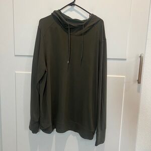 Athletic Works Women's Green Long Sleeve Hooded‎ Pullover Top XXL